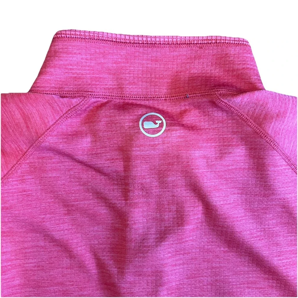 Vineyard Vines Performance Men 2XL Long Sleeve Quarter 1/4 Zip Pullover Pink Red